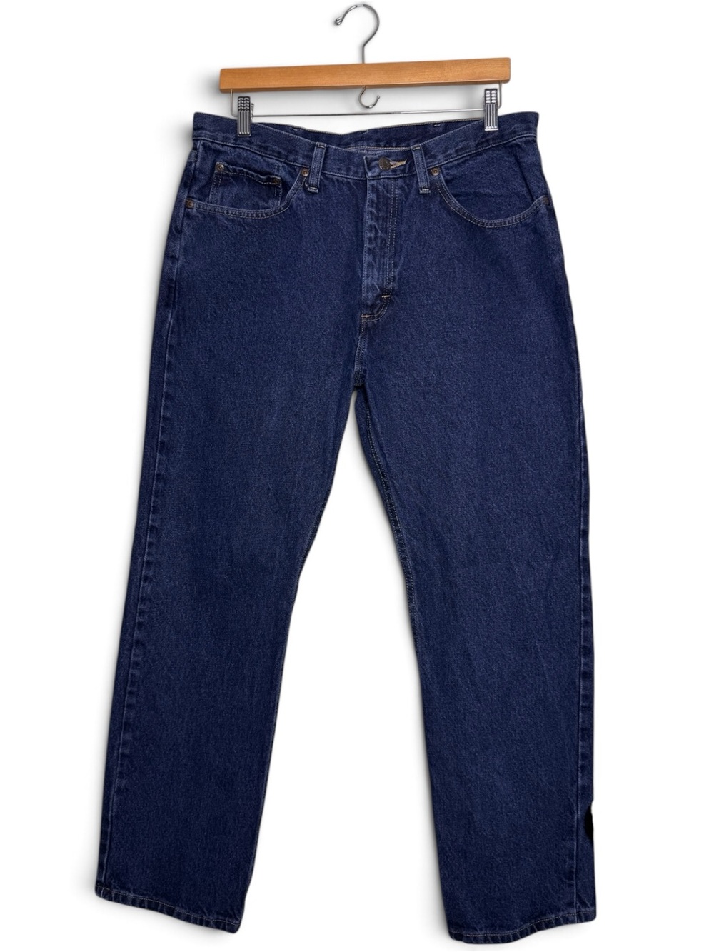 Wrangler Men’s 96501MR Regular Fit Straight Leg Jeans 35x30 Dark Wash